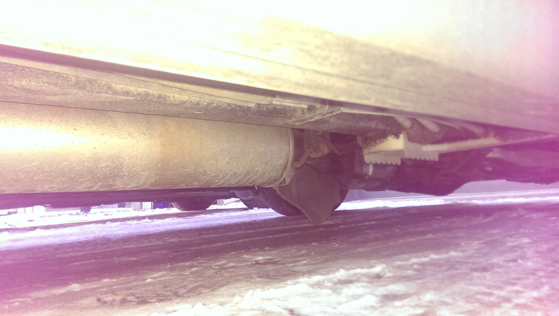 Illustration for article titled Pulled the heatshield off of the Ody.